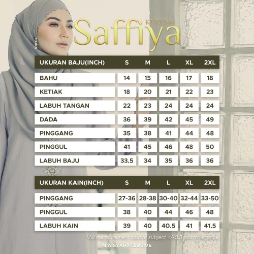 Kurung Saffiya - Maroon